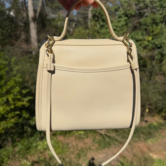 COACH Vintage Regina Top Handle Satchel Turnlock Crossbody Bag 9983 Bone Leather - Picture 16 of 16
